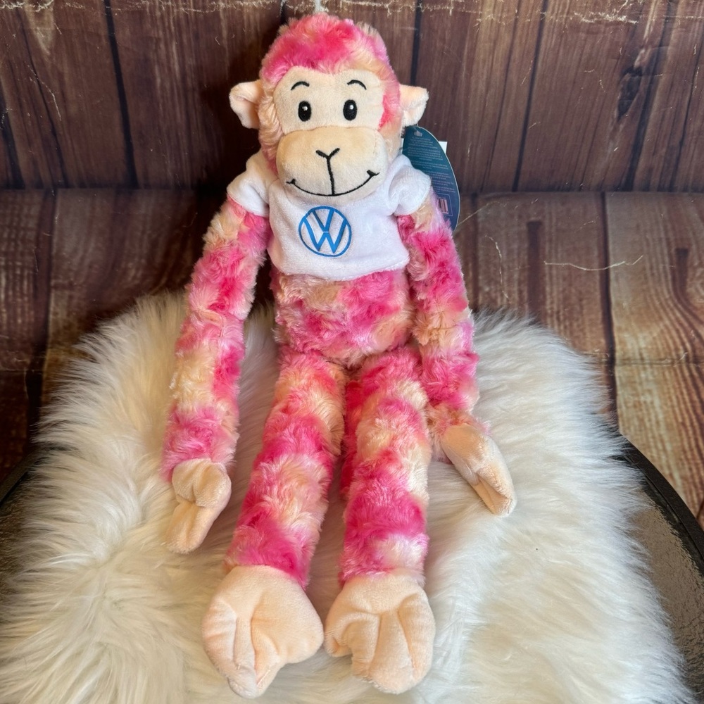 Giftable World Tie Dye Pink Monkey Plush Stuffed Animal Toy 17 inch